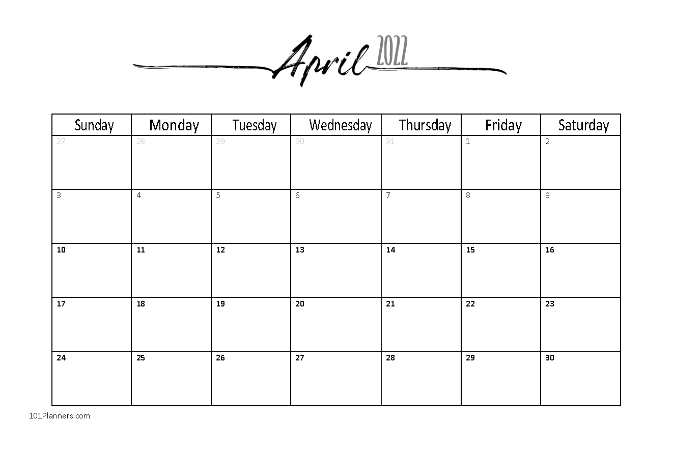 free-blank-calendar-templates-word-excel-pdf-for-any-month