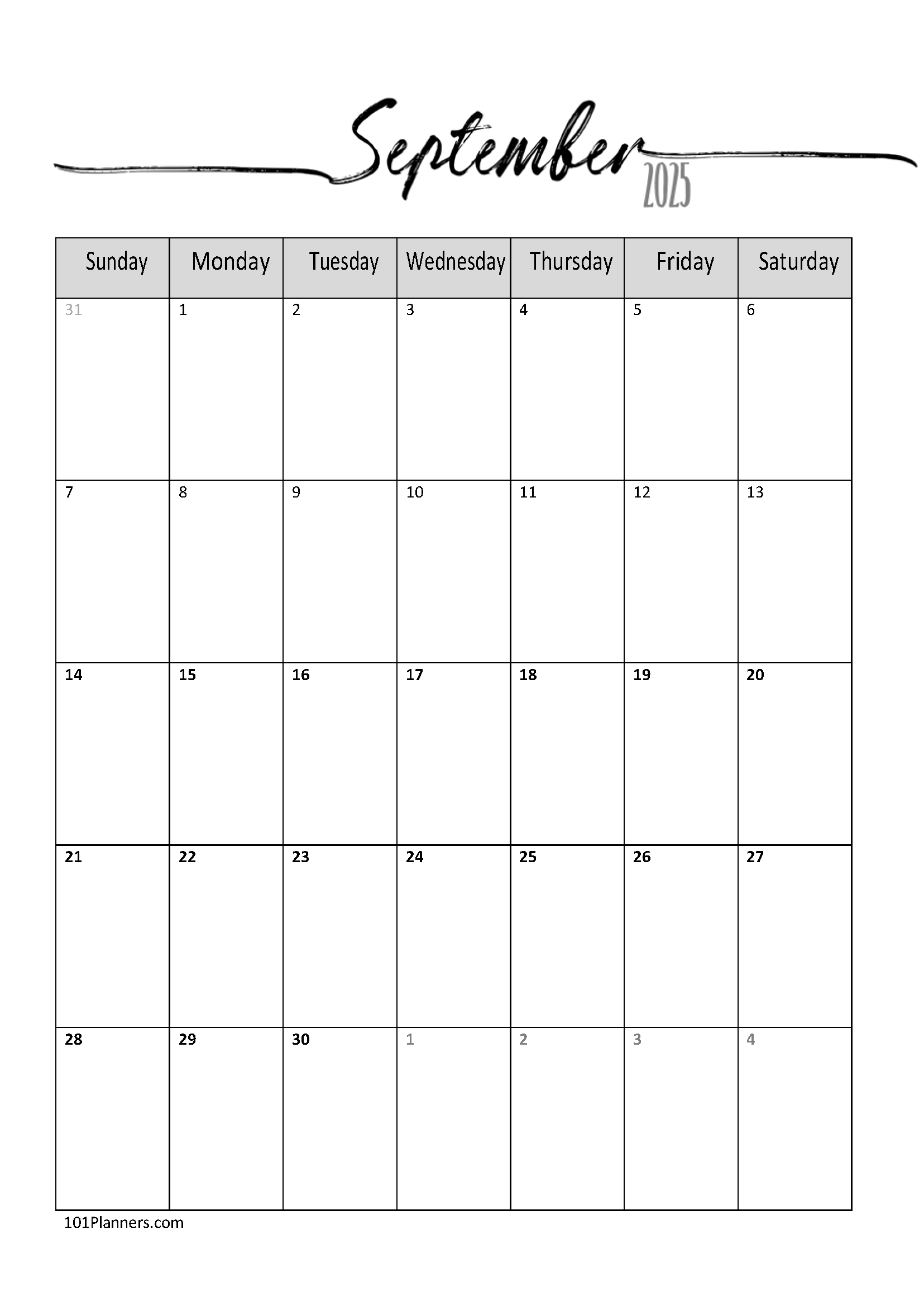 Free Printable September 2023 Calendar Customize Online